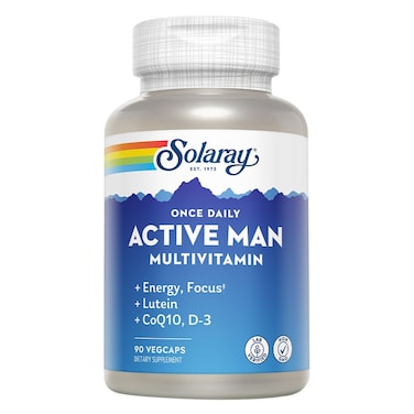 Solaray Once Daily Active Man Multivitamin Supplement Capsules, Pack of 90's