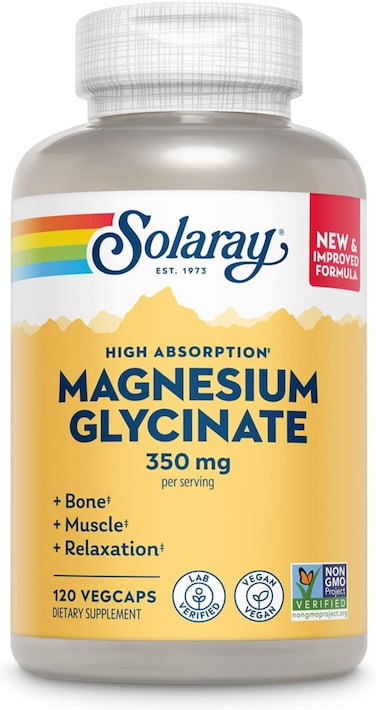 Solaray, High Absorption Magnesium Glycinate, 350 Mg, 120 Vegcaps