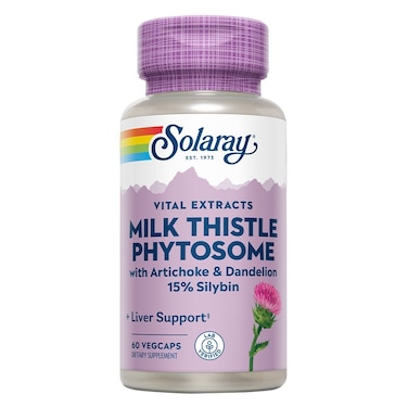 Solaray Milk Thistle Phytosome With Artichoke &amp; Dandelion VegCapsules For Liver Support 60's