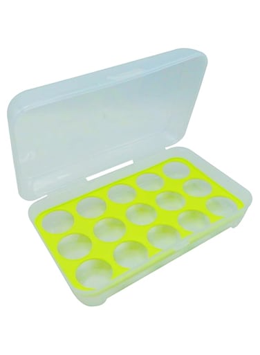 15-Second Egg Tray Durable Plastic Egg Holder for Refrigerator Holds Up to 15 Eggs Perfect for Fresh Egg Storage Meal Prep and Organization Easy Access and Space-Saving Design