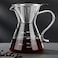1CHASE Borosilicate Heat Resistant Glass Coffee Server Pot with Filter For Pour Over Coffee Maker 500 ML