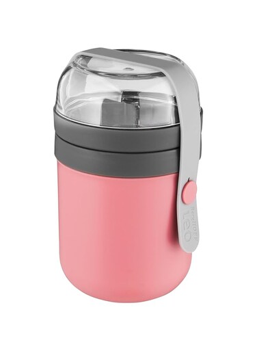 BergHOFF Leo Leak-Proof BPA-free Dual Lunch Pot, 2 x Watertight Stackable Containers, Lunch On The Go