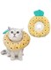 X spring Cat Recovery Collar, Wound Healing Protective Cone After Surgery Elizabethan Collars, Adjustable Cat Recovery Collar, Cute Cat Donut Collar, Soft Cat Recovery Collarfor Cat for Kitten Pets
