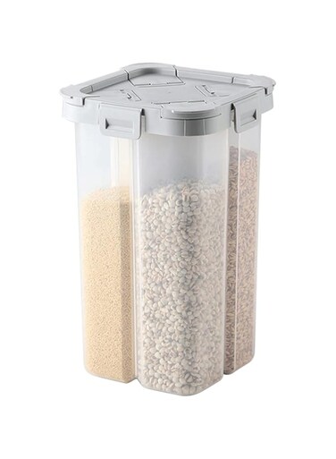WINIAER Cereal Storage Containers Airtight, Clear 2.8L Food Storage Containers with Lids and Compartments, Spaghetti Noodle Container for Grain, Flour, Rice, Nuts