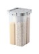 WINIAER Cereal Storage Containers Airtight, Clear 2.8L Food Storage Containers with Lids and Compartments, Spaghetti Noodle Container for Grain, Flour, Rice, Nuts