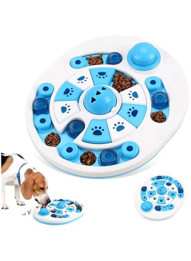 Puzzle Interactive Dog Toys for IQ Stimulation &amp; Treat Training Game, Treat Dispenser Dog Toy for Large Medium Small