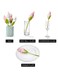Napkin Holders,12-Piece Bloom Flowers Floral Green Design For Tables,Green Plastic Flower Floral Buds Serviette Holders For Kitchen