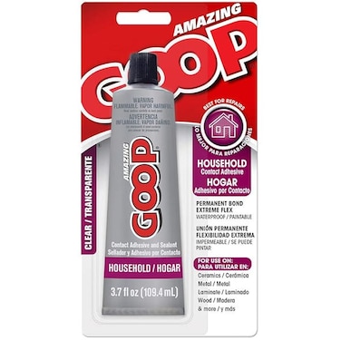 Amazing GOOP 3.7 oz (109.4mL). All Purpose Adhesive, Clear/Transparent &ndash; Super Strong for Household Repairs