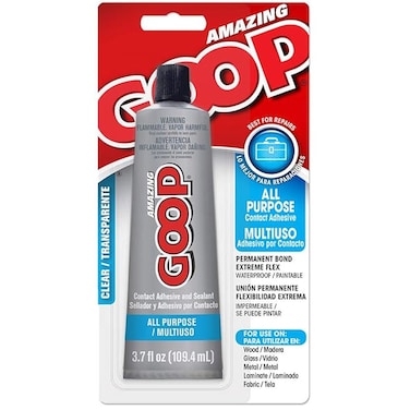 Amazing GOOP All Purpose Contact Adhesive, Single Pack, Transparent 3.7oz (109.4mL)