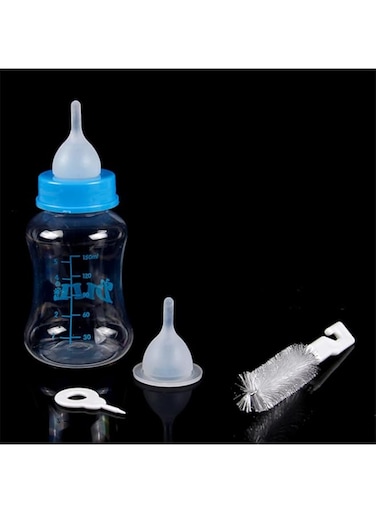 ELECDON Pet Nursing Bottle Kit Squeeze Liquid Dogs Feeding Bottle Cats Replacement Mini Nipples Nurser Bottles for Puppy Kitten Small Animals Feeding Tool, 150ml, Random Color
