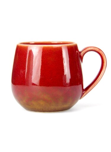 Porcelain BTQ Mug Perfect for Coffee, Tea, Latte, Cappuccino, Hot Cocoa, Milk, Party Ceramic Tea Cup for Tea Lover Gift Home Office 400ml Red