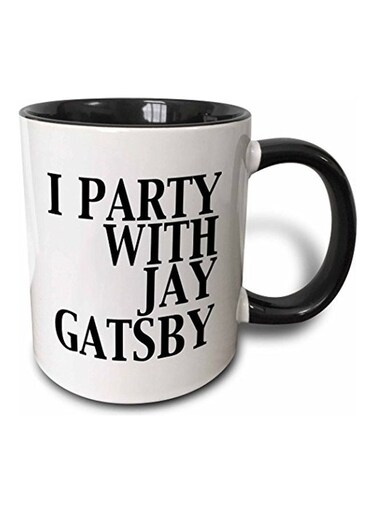 I Party with Jay Gatsby Two Tone Mug Black/White