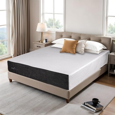 Total Comfort Florence Mattress   28cm Thickness   Gel Memory Foam   Pocket Springs   Motion Isolation   Removable Cover (Small Single 90x190x28 cm)