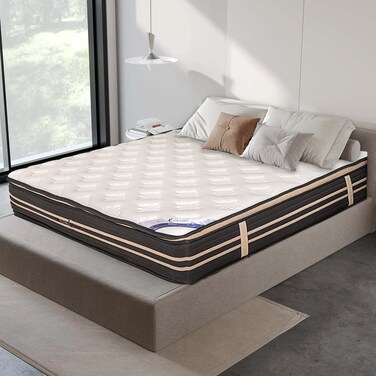 Total Comfort Milan Mattress   30cm Thickness   Gel Memory Foam EuroTop   CV Foam Layer   Pocket Spring Core   No Turn Design   Double, Queen, King, Super King (Super King 200x200x30 cm)