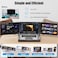 14'' Triple Laptop Monitor Extender with Aluminum Base, 360&deg; Rotation, 1080P FHD IPS Display for 12-17'' Laptops - Plug &amp; Play, Adjustable Stand, Compatible with Windows, MacBook