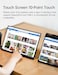 15.6" Portable Touchscreen Monitor, FHD 1080P IPS Display with Tempered Glass, Ultra-Slim Travel Monitor with Kickstand &amp; Speakers, HDMI and USB-C External Screen for Laptop, Phone, PC, Xbox, Switch