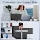V2COM 15.6'' Portable Triple Monitor for Laptops, Ultra-Thin IPS Narrow border Screen Extender, Compatible with Mac, Windows &amp; Chrome - Perfect for Multitasking, Fits Most Laptops