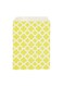Paper Cookie Bags 7x5 Inch Pack of 100 Yellow Rectangle Greaseproof Asian Monogram Paper Treat Bags with Open-Top, Cookie Bags with Seal for Baked Goods, Snacks, Bagel, Sandwich