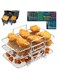 MJRASG Air Fryer Rack for Ninja Dual Air Fryer with Air Fryer Magnetic Cheat Sheet Air Fryer Accessories for Ninja Foodi 304 Stainless Steel Multi-Layer Stackable Dehydrator Air Fryer Rack for Oven