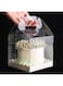DZOZO 10 Pack 4" Clear Plastic Square Cake Boxes with Handle and Base for Wedding Birthday Baby Shower