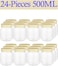 24-Piece Plastic Spice Storage Jar 500ML