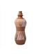 Terracotta Water Bottle Handmade   Mitti Bottle with Cork Stopper   Sculpted Premium Design   Two-Tone Leaf Art Design   Natural Cooling   Eco-Friendly   800ml