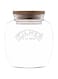 Kilner Universal Jar Wooden Lid 2 Litre Glass Food Container With Silicone Seals Kitchen Pantry Storage For Dry Food Like Grains, Pasta And Cereals