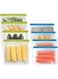 Azonee 8 Pack Reusable Food Storage Bags, Reusable Freezer Bag Seal &amp; Leak Proof, BPA Free Reusable Storage Bag for Lunch Marinate Food Travel, Marinate Meats, Salad, Fruit