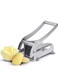 Heavy-Duty Stainless Steel Potato Chipper &acirc;&euro;&ldquo; Manual Vegetable French Fries Cutter with Sharp Blades for Effortless Chip Cutting &acirc;&euro;&ldquo; Durable, Rust-Resistant Design for Potatoes, Carrots &amp; More &acirc;&euro;&ldquo; Kitchen Slicer for Home &amp; Restaurant Use (Silver)