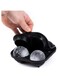 Genric Ice Cube Trays -Easy Release Whisky Ice Tray,4/8/15/20 Shaped Silicone Ice Cube Mold And Ice Ball 4 ice balls Black 9988