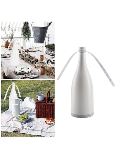 Fly Fan for Tables, Fly Repellent Fan Insects Portable Automation Food Fan, Mini Picnic Drive Table Fan for Outdoor Indoor Keep Flies/Bug Away from Your Food and Your Family (White)