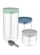 BergHOFF Leo 3 set Storage Container with Air Tight lid, Heat resistant glass, Polypropylene, Dishwasher safe, One Size