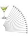 FFNIU Bar Picks for Drinks - Rustless and Dishwasher Safe - 16PCS Upgrade Reusable Stainless Steel Martini Olive Cocktail Picks