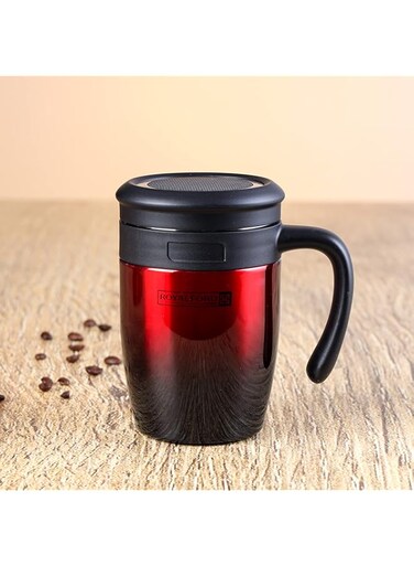 Royalford Vacuum Mug, Double Wall Stainless Steel, Rf10181-450ML/15.2Oz, Ss 304 Inner Pot, Compact Lid For Travel, Portable &amp; Leak-Resistant, Preserves Flavour &amp; Freshness