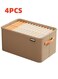 Foldable Storage Bins,Pack Of 4 Clothes Drawer Organizer Bins With Handles,Closet Organizers For Clothes Storage,Office Storage,Room Organization,48x28x25cm