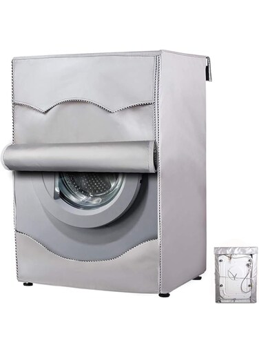 Trilobata Silver Coating Oxford Cloth Full-automatic Roller Washing Machine Washer Dryer Cover Waterproof Sun-resistant Dust Cover