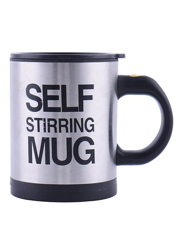 Self Stirring Mug Black/Silver 350ml