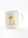 Designer Printed Coffee Mug 11oz Ceramic Personalised Gift Mugs Cup Custom Monogram Initial Letter Floral Pattern Alphabet R (Albescent White)