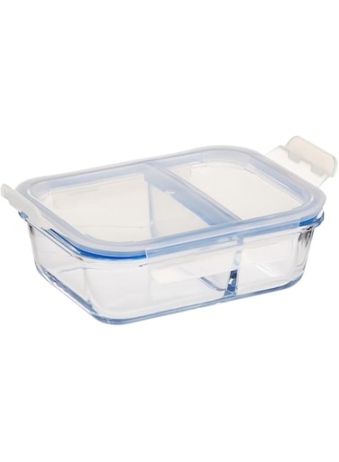 FEELINGS GLASS STORAGE M/W DIVIDER (Blue, 1200 ML)