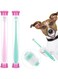 MAKINGTEC Pet Toothbrush, 2 Piece Set with Storage Case 360 Degree Soft Silicone Handle Puppy and Cat Toothbrush Pet Dental Care Oral Hygiene Deep Cleaning (Pink + Blue)