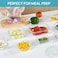 LA' PRECIOUS 8 Pack Glass Meal Prep Containers with Leak Proof Locking Lids, Airtight Food Storage Containers for Microwave, Oven, Freezer and Dishwasher, BPA Free, Grey