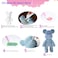 DIY Diamond Bear 23 cm Set, Sparkly 5D Glitter Chrystal AQUA color Rhinestone Art, Bear Brick, GiftBox, Gift Arts and Craft