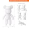 DIY Diamond Bear 23 cm Set, Sparkly 5D Glitter Chrystal AQUA color Rhinestone Art, Bear Brick, GiftBox, Gift Arts and Craft