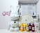 DIY Fluid Acrylic Pouring Paint BUNNY Joy 33cm Money Saver Kit: Orange, Lemon-Yellow, Gold, Dark-Green, Rose-red.