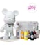 DIY Fluid Acrylic Pouring Paint COOL-BEAR Joy 33cm Money Saver Kit: Orange, Lemon-Yellow, Gold, Dark-Green, Rose-Red.