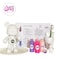 DIY Fluid Acrylic Pouring Paint Cool-Bear 23cm Piggy Bank Kit + Toy Keychain and Glitter: Light-Pink, Fluorescent-Pink, Light-Purple.