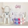 DIY Fluid Acrylic Pouring Paint Bear 33cm Money Saver Kit, Purple, Light-Blue, Fluorescent-Pink, White, Light-Pink.