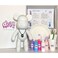 DIY Fluid Acrylic Pouring Paint Bear 33cm Money Saver Kit, Purple, Light-Blue, Fluorescent-Pink, White, Light-Pink.