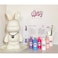 DIY Fluid Acrylic Pouring Paint Bunny 33cm Money Saver Kit, Purple, Light-Blue, Fluorescent-Pink, White, Light-Pink.