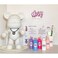 DIY Fluid Acrylic Pouring Paint Cool-Bear 33cm Money Saver Kit, Purple, Light-Blue, Fluorescent-Pink, White, Light-Pink.
